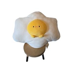 Miniso Sunny Side Up Plush Fried Egg Pillow Cushion Plushie Soft‎